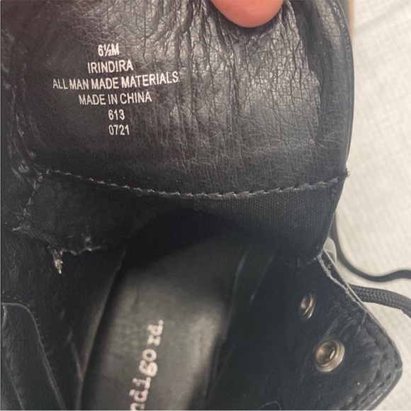 Indigo Black Lace-up Combat Boots • Utility Military Ankle Boots • Women’s 6.5 - Picture 6 of 8